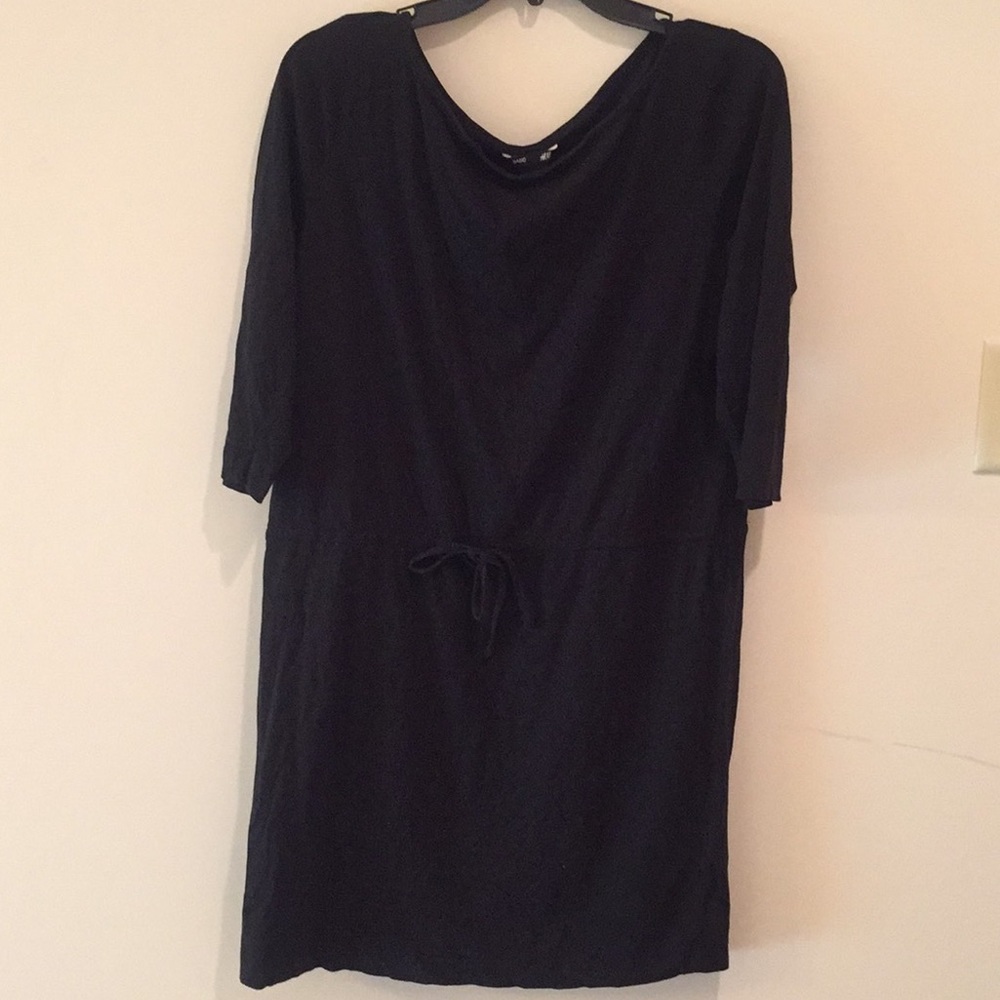 Black H&M basic midi length dress